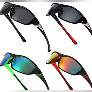NEW 4pc Mens Sunglasses Set Glasses POLARIZED